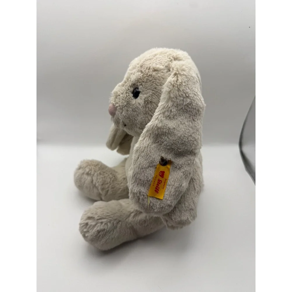 Steiff Hoppie Bunny Soft Cuddly Friends Beige Plush Rabbit 063856 9 Inch